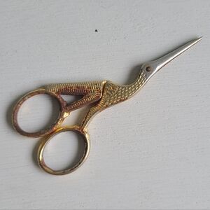 Vintage Stork Heron Crane Sewing Scissors Italy